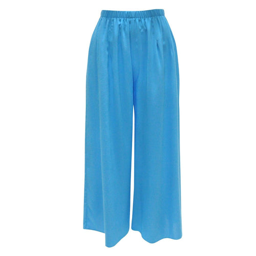 Solid Wide Leg Crop - Turquoise - JamsWorld.co