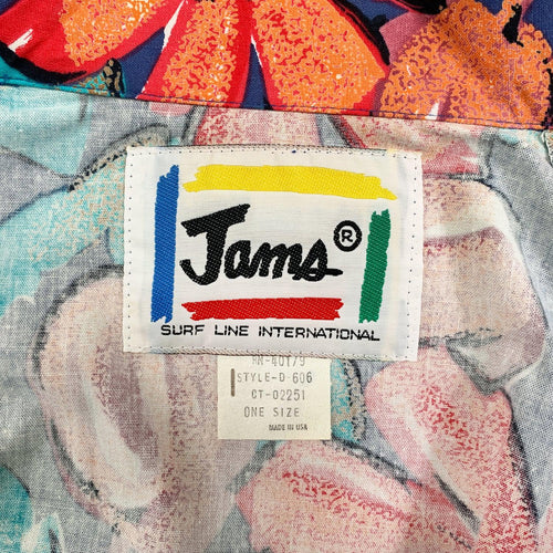 1980's Original Jams Surf Line International Blazer - Purple/Blue Floral - JamsWorld.co