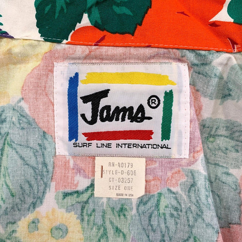 1980's Original Jams Surf Line International Blazer - White Floral - JamsWorld.co