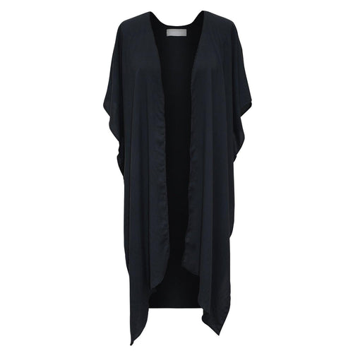 Solid Kimono Jacket - Black - JamsWorld.co